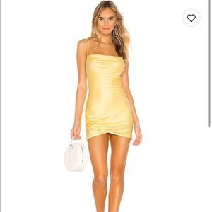 Majorelle Laurena dress in butter yellow